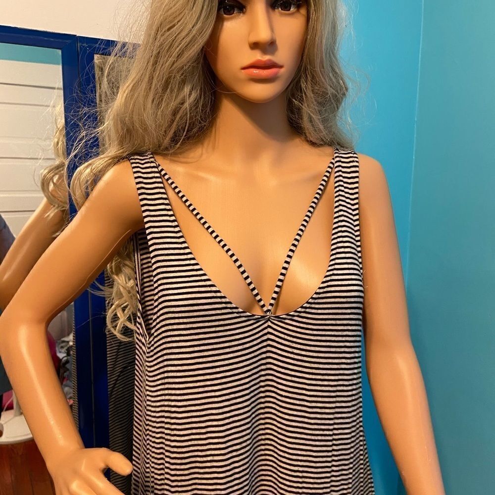 Rue 21 black & white dress large - Picture 3 of 7